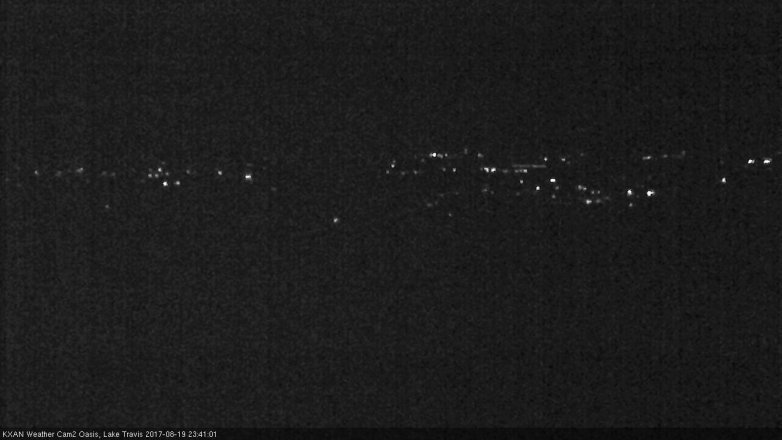Lake Travis webcam, August 19, 2017 11:00 PM CT