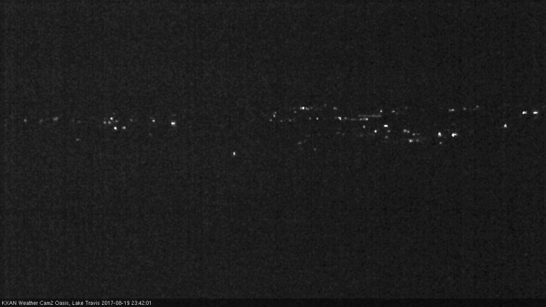Lake Travis webcam, August 19, 2017 11:05 PM CT