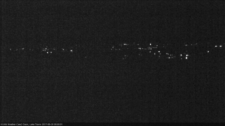Lake Travis webcam, August 19, 2017 11:25 PM CT