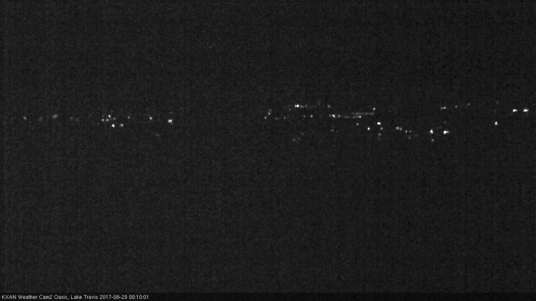 Lake Travis webcam, August 19, 2017 11:35 PM CT
