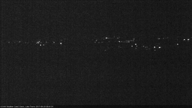 Lake Travis webcam, August 19, 2017 11:45 PM CT