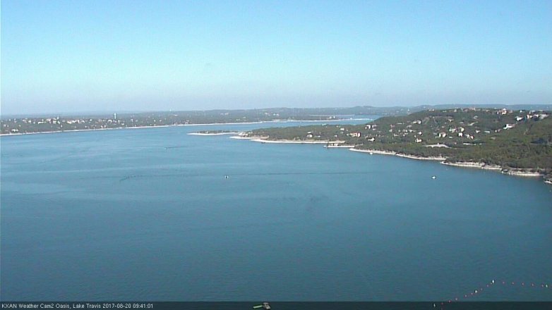Lake Travis webcam, August 20, 2017 9:05 AM CT