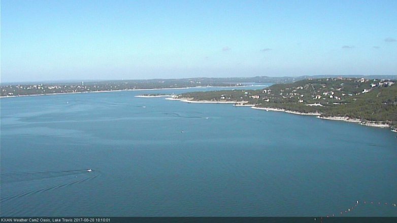 Lake Travis webcam, August 20, 2017 9:20 AM CT