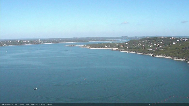 Lake Travis webcam, August 20, 2017 9:35 AM CT