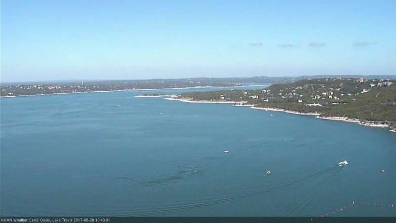 Lake Travis webcam, August 20, 2017 9:50 AM CT