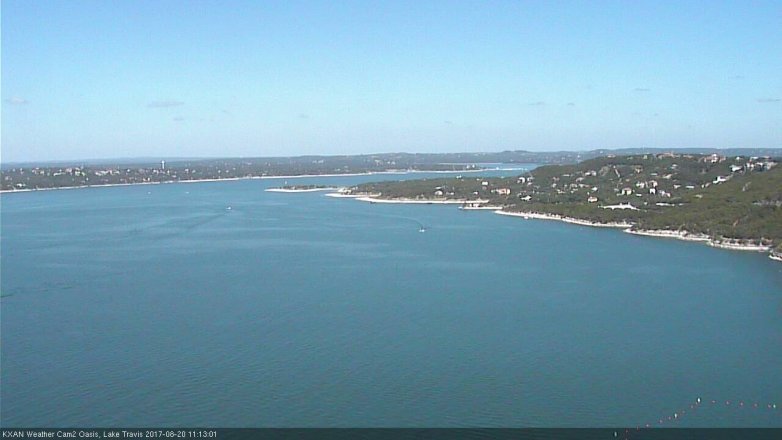 Lake Travis webcam, August 20, 2017 10:25 AM CT