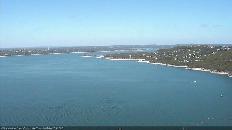 Lake Travis webcam, August 20, 2017 10:30 AM CT