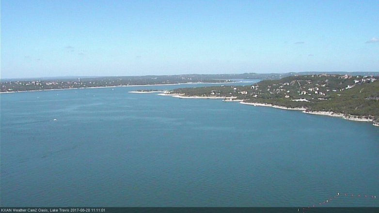 Lake Travis webcam, August 20, 2017 10:40 AM CT