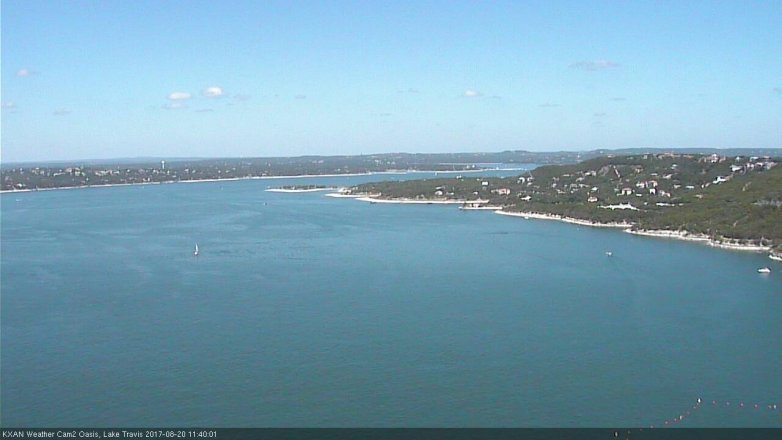 Lake Travis webcam, August 20, 2017 10:55 AM CT