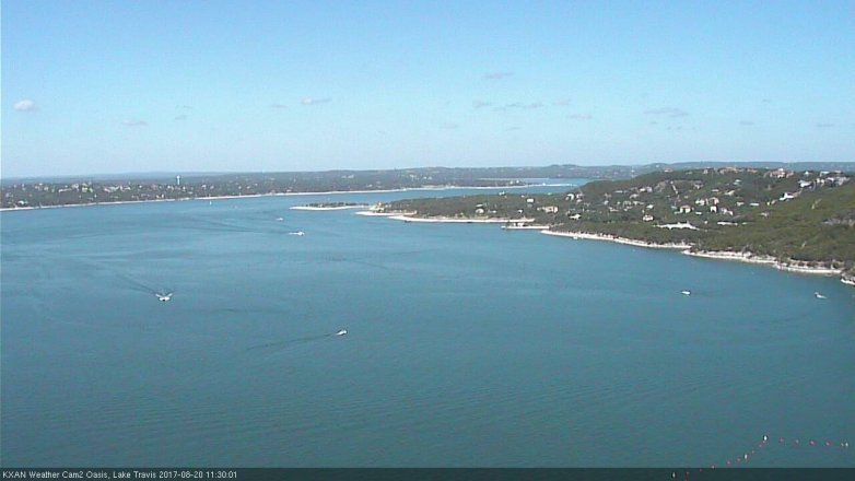 Lake Travis webcam, August 20, 2017 11:00 AM CT