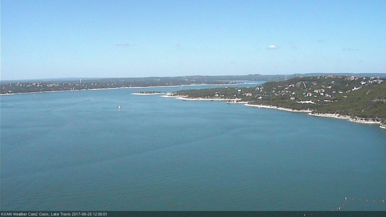 Lake Travis webcam, August 20, 2017 11:15 AM CT