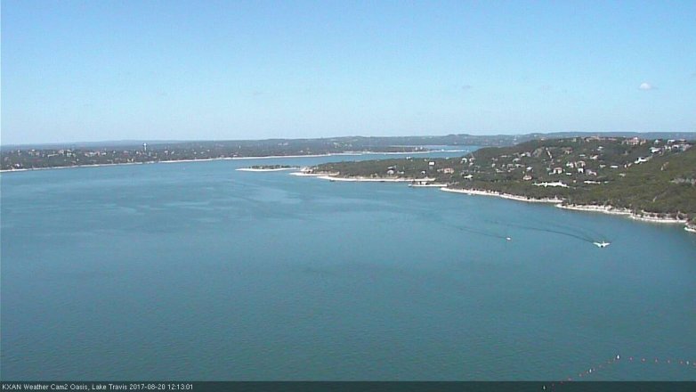 Lake Travis webcam, August 20, 2017 11:30 AM CT