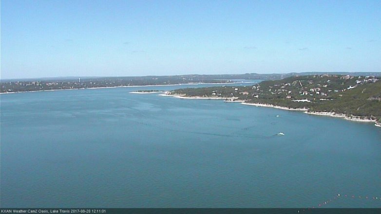 Lake Travis webcam, August 20, 2017 11:40 AM CT