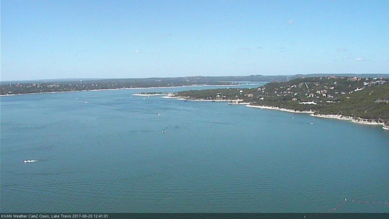 Lake Travis webcam, August 20, 2017 11:45 AM CT