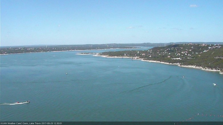 Lake Travis webcam, August 20, 2017 11:50 AM CT