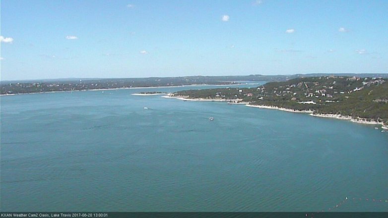 Lake Travis webcam, August 20, 2017 12:10 PM CT