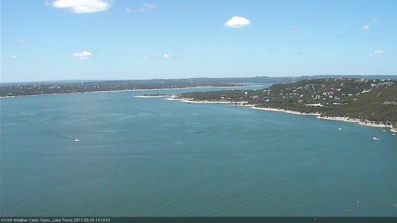 Lake Travis webcam, August 20, 2017 12:30 PM CT