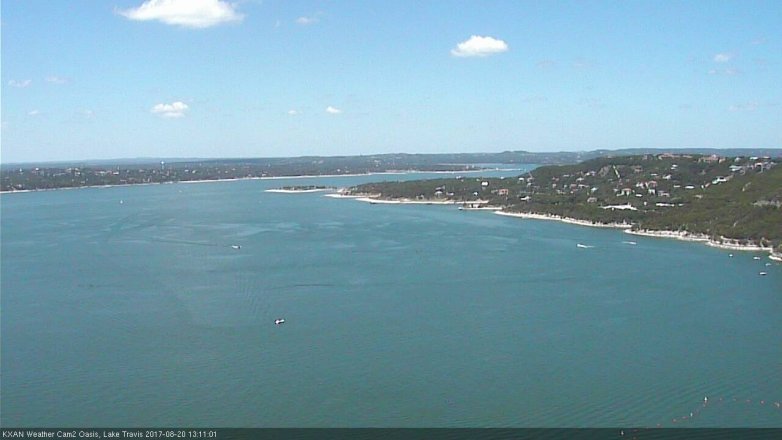 Lake Travis webcam, August 20, 2017 12:40 PM CT
