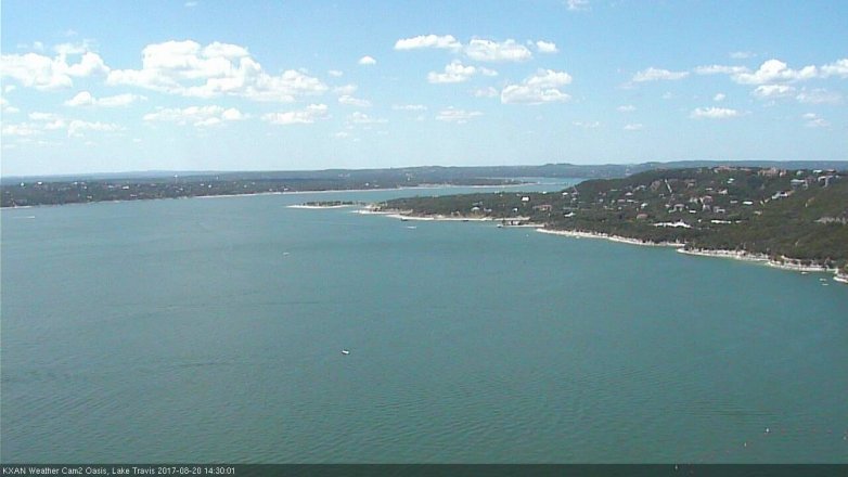 Lake Travis webcam, August 20, 2017 2:00 PM CT