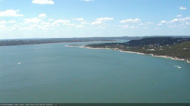 Lake Travis webcam, August 20, 2017 2:05 PM CT
