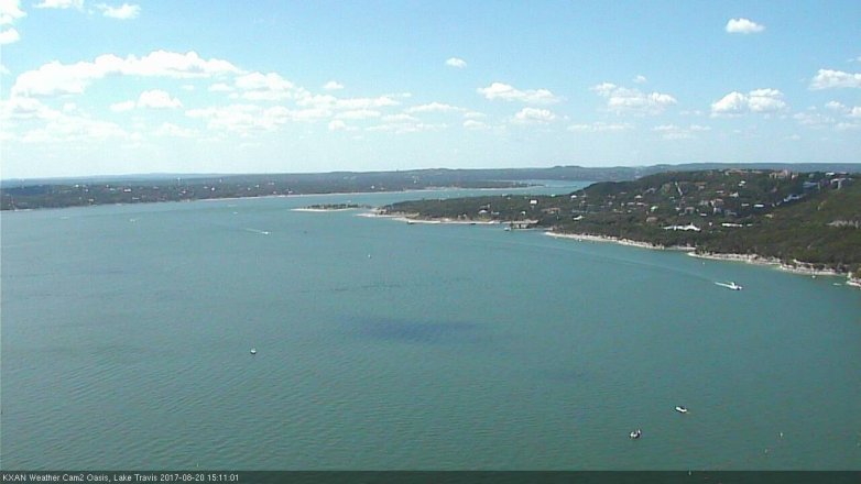 Lake Travis webcam, August 20, 2017 2:20 PM CT