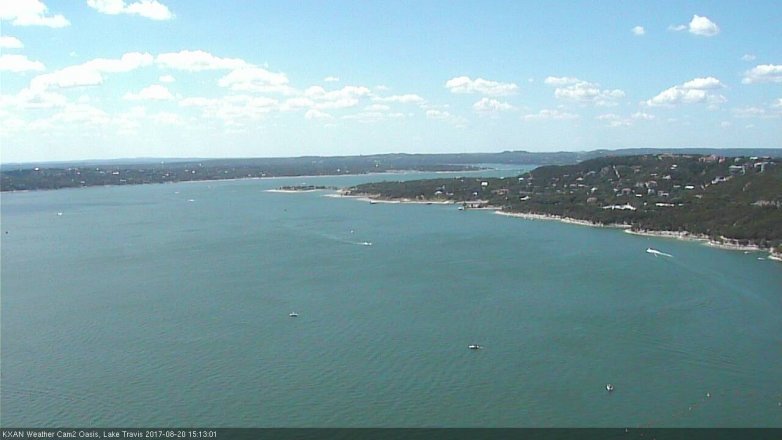 Lake Travis webcam, August 20, 2017 2:30 PM CT