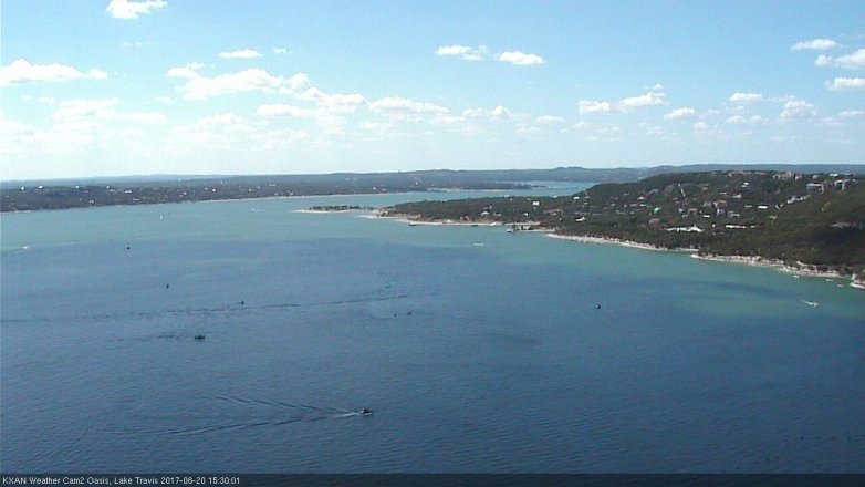 Lake Travis webcam, August 20, 2017 2:35 PM CT