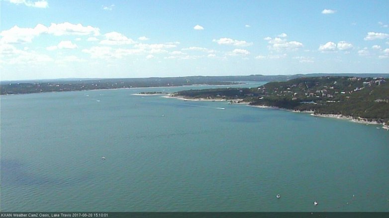 Lake Travis webcam, August 20, 2017 2:40 PM CT
