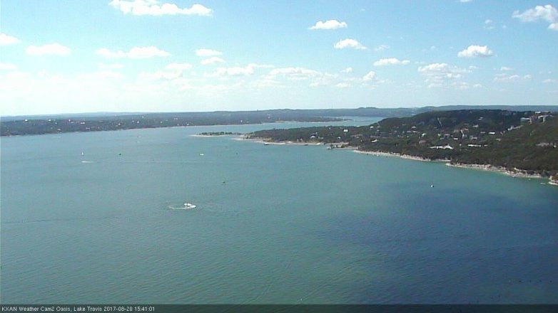 Lake Travis webcam, August 20, 2017 2:45 PM CT