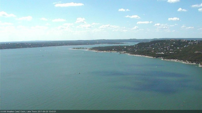 Lake Travis webcam, August 20, 2017 2:55 PM CT