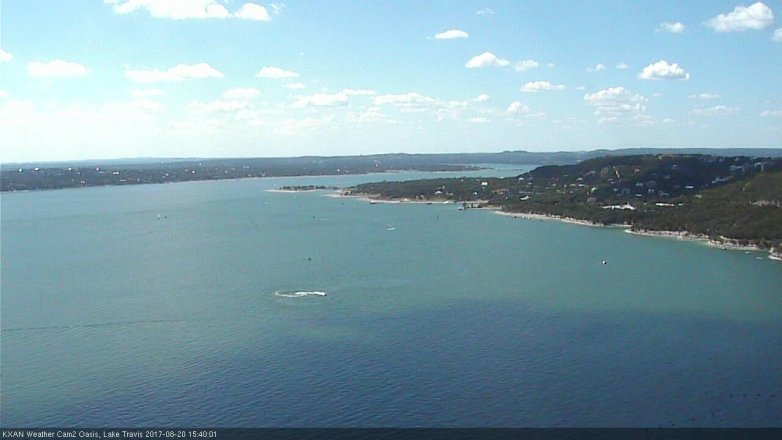 Lake Travis webcam, August 20, 2017 3:05 PM CT