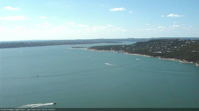 Lake Travis webcam, August 20, 2017 3:25 PM CT