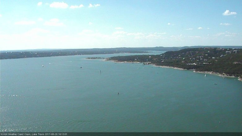 Lake Travis webcam, August 20, 2017 3:45 PM CT