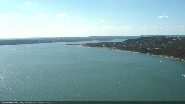 Lake Travis webcam, August 20, 2017 3:50 PM CT