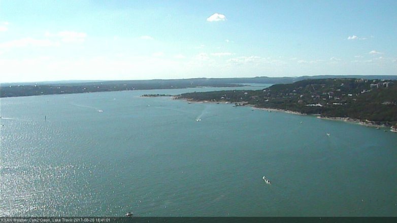 Lake Travis webcam, August 20, 2017 3:55 PM CT