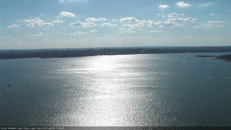 Lake Travis webcam, August 20, 2017 4:40 PM CT