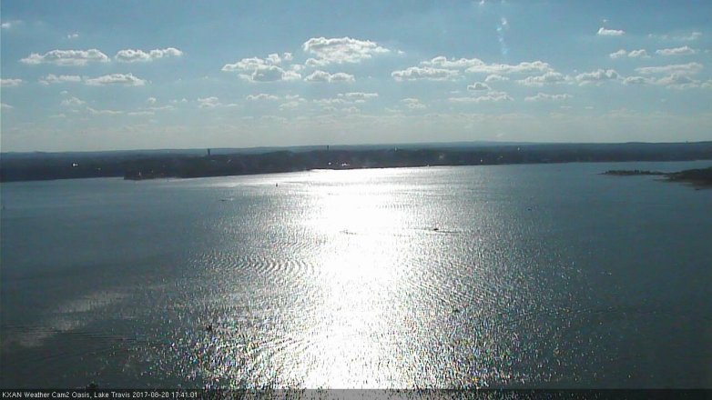 Lake Travis webcam, August 20, 2017 4:45 PM CT