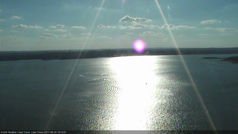 Lake Travis webcam, August 20, 2017 5:40 PM CT
