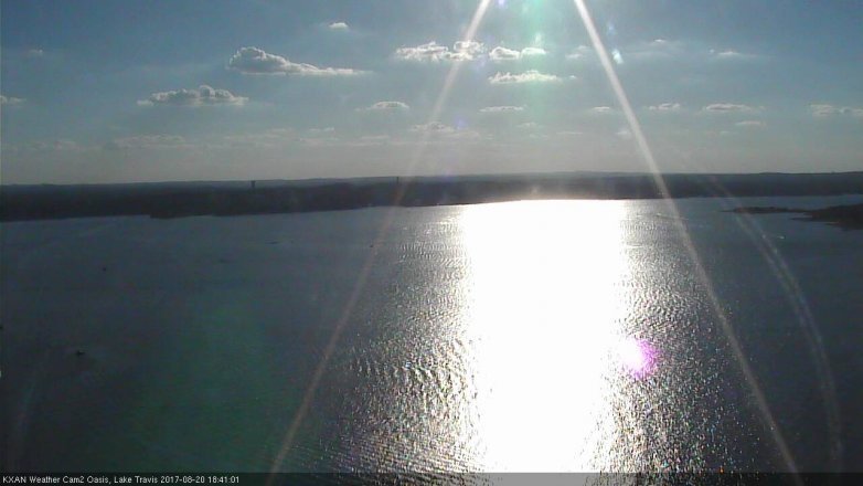 Lake Travis webcam, August 20, 2017 5:45 PM CT
