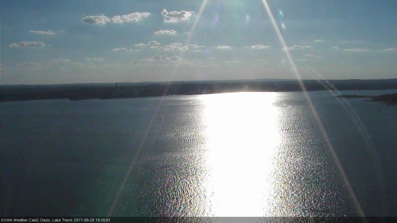 Lake Travis webcam, August 20, 2017 5:55 PM CT
