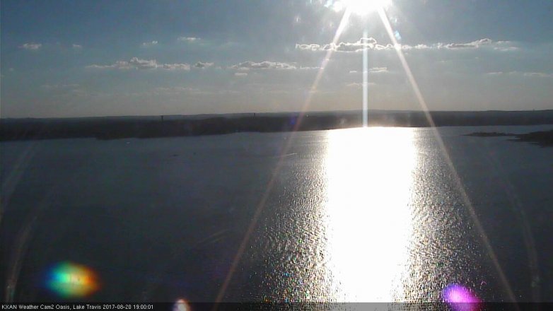 Lake Travis webcam, August 20, 2017 6:30 PM CT