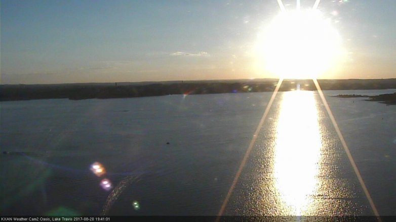 Lake Travis webcam, August 20, 2017 7:10 PM CT