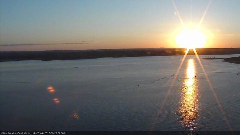 Lake Travis webcam, August 20, 2017 7:25 PM CT