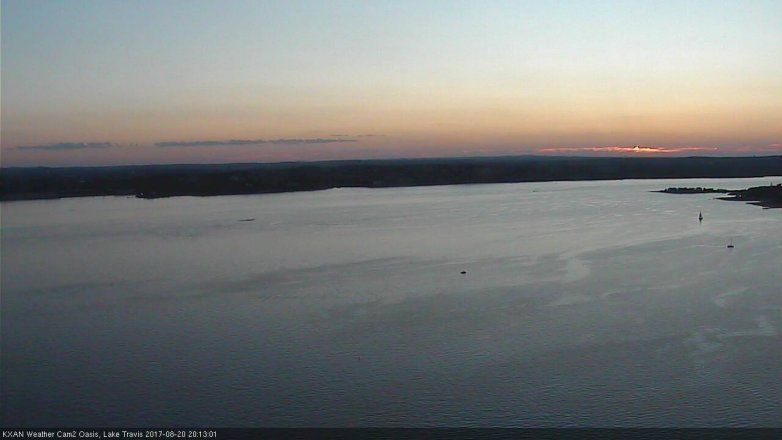 Lake Travis webcam, August 20, 2017 7:35 PM CT