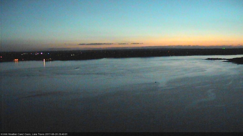 Lake Travis webcam, August 20, 2017 8:05 PM CT