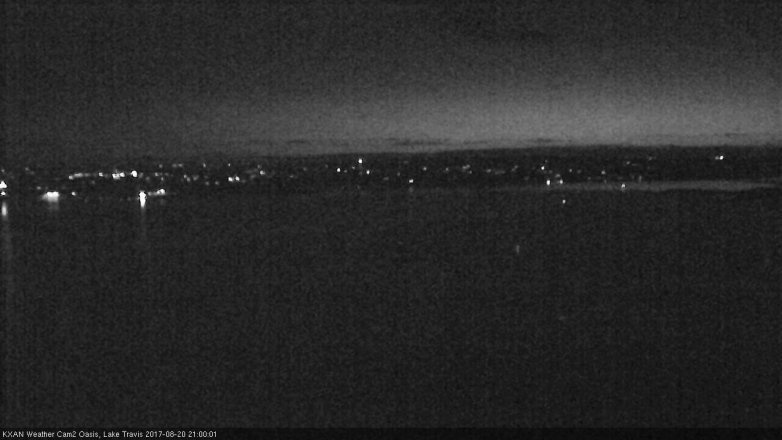 Lake Travis webcam, August 20, 2017 8:25 PM CT