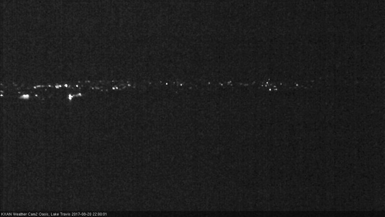 Lake Travis webcam, August 20, 2017 9:15 PM CT