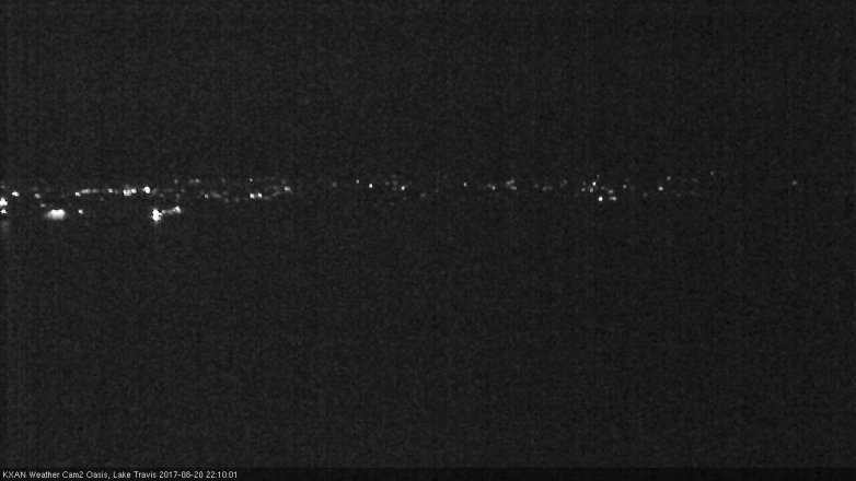 Lake Travis webcam, August 20, 2017 9:40 PM CT