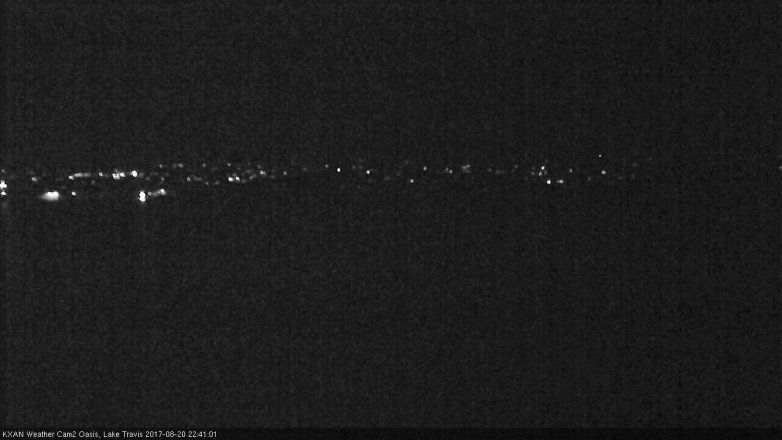 Lake Travis webcam, August 20, 2017 9:45 PM CT