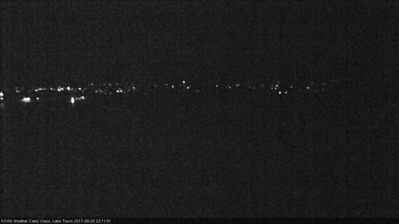 Lake Travis webcam, August 20, 2017 10:15 PM CT